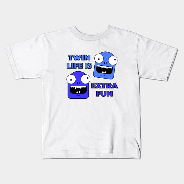 Twin Life Male Twins Kids T-Shirt by LahayCreative2017